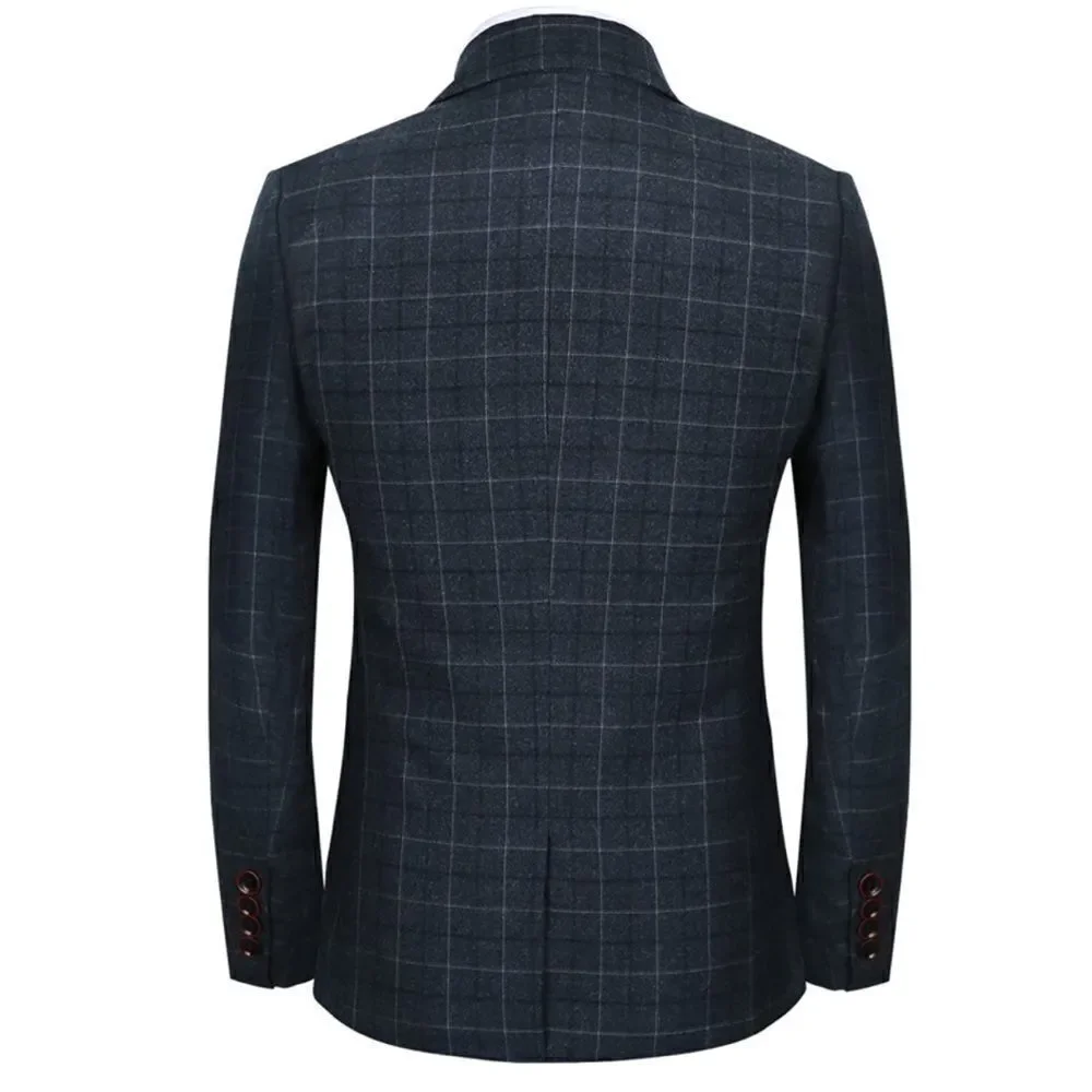 Men’s Mogu Plaid 3 Piece Suit Jacket 40 Pants 38 NWOT